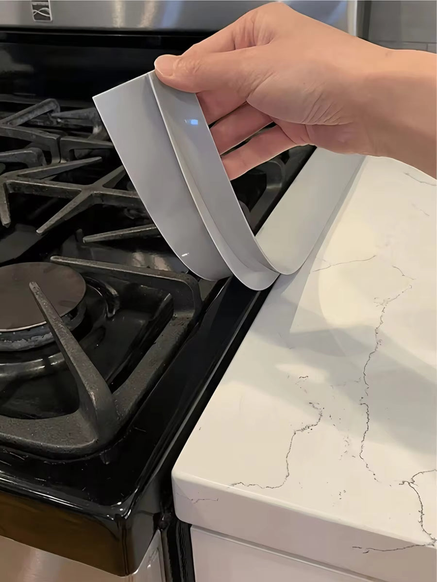 2PCS Silicone High-Temperature Resistant Kitchen Gap Strip, Oil Resistant And Stain Resistant Gas Stove Gap Soft Sealing Strip, Silicone Gap Plug Kitchen Stove Countertop Gap Cover - Flexible Stove Space Filling Material, Can Be DIY Size