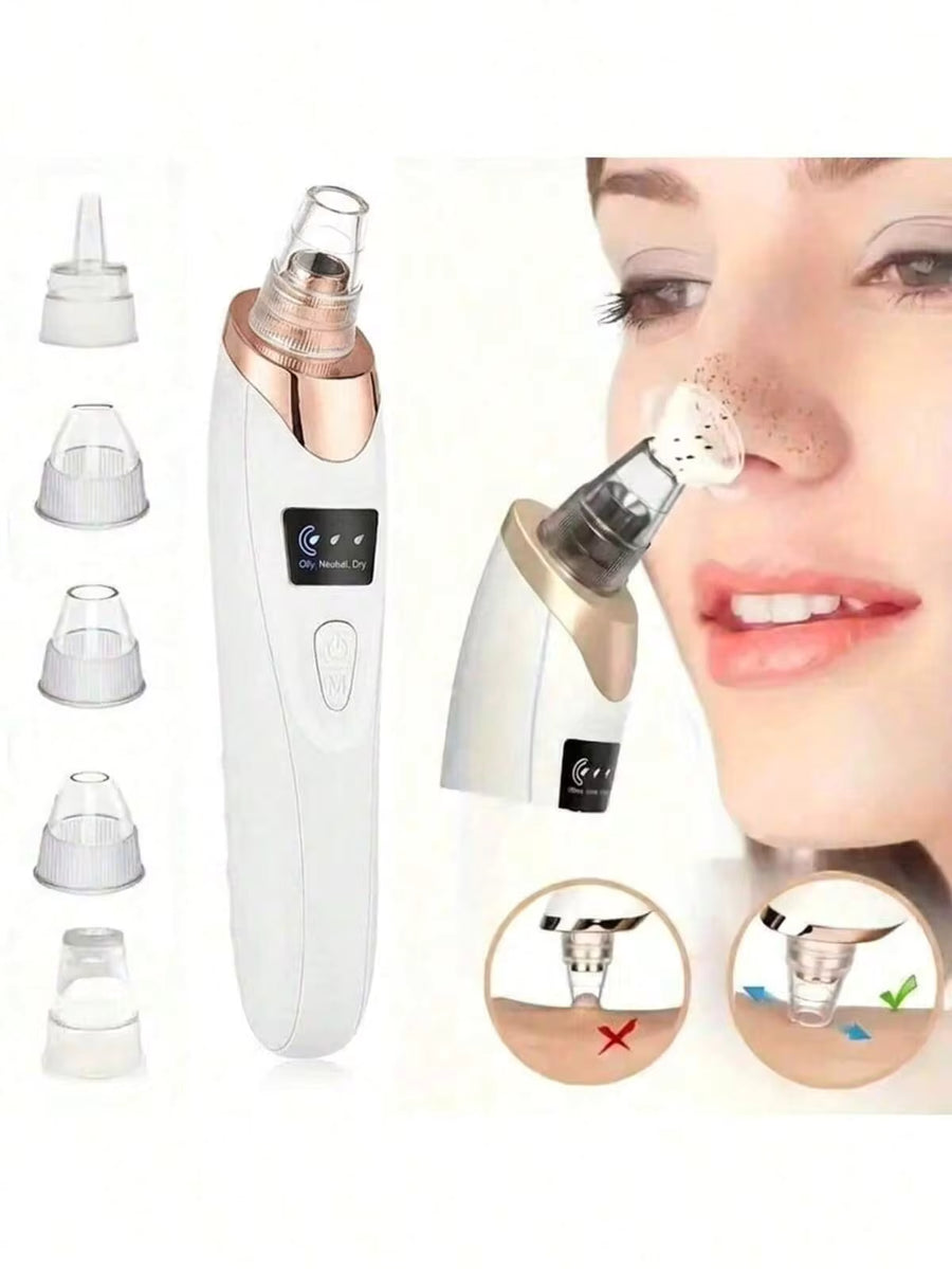 1pc Women's Blackhead Remover Pore Vacuum Cleaner, 3 Suction Levels Blackhead Extractor Pore Cleaner - USB Rechargeable Adult Facial Pore Cleaning Set, Multi-Functional Cleaning Tool, Comes With Cleaning Instructions